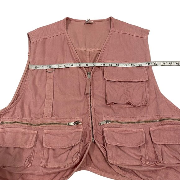& Other Stories Cotton Blend Workwear Pink Vest Size 8 - Picture 7 of 8